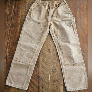 Carhartt Double Front Work Utility Pants Distressed, Size 32×30